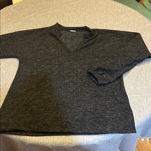 HEIMISH USA Gray V-Neck Sweater